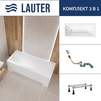 Lauter Bianca 140 21207140 (с ножками и сифоном 21Y11010 хром) Image #1