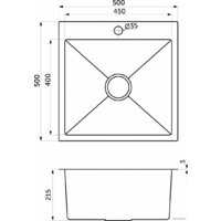 AKS Квадратная 50x50 (сатин никель) Image #4
