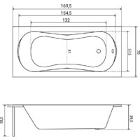 Lauter Sophia 170х70 21205170 (с ножками и лицевым черным экраном) Image #25