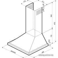 Krona Bella 600 White Push Button Image #2