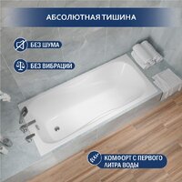 Lauter Regina 2101418 180x80 с сифоном 21Y32001 (матовый черный) Image #5