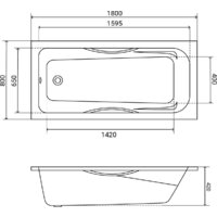 Lauter Regina 2101418 180x80 с сифоном 21Y32001 (матовый черный) Image #21