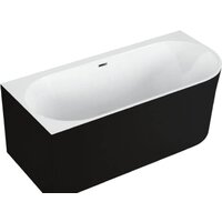 Polimat Sola 160x75 L (пристенная, черный матовый)