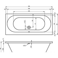 Riho Carolina 180x80 (с ножками) Image #2