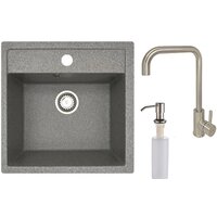 БелЭворс Rio + смеситель W4998-4 + дозатор L405-1 (серый/сатин)