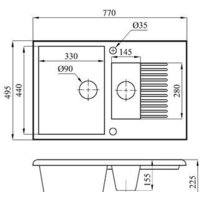 БелЭворс Forma L (серый, без сифона) Image #3