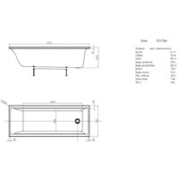 Aquatek Лайма 150x70 (белый) Image #2