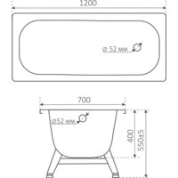 Виз Antika A-20001 120х70 (белая орхидея, c ножками) Image #5