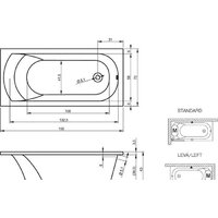 Riho Miami 150x70 (с ножками) Image #2