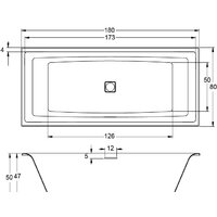 Riho Still Square Led 180x80 BR0100500K00131 (левая, без ножек) Image #2
