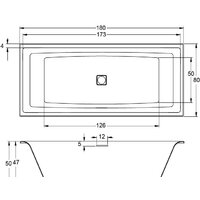 Riho Still Square Led 180x80 BR0100500K00130 (правая, без ножек) Image #2