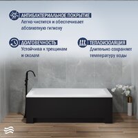 Lauter Estelle 150 21206050 (с ножками, лицевым экраном черного цвета и сифоном 21Y32001 матовый черный) Image #6