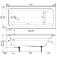 Wotte Line Plus 180x80 БП-э00д1471 Image #3