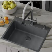 Roxen Snake 560220-60-BS PVD графит/текстурная поверхность (с коландером и дозатором) Image #4