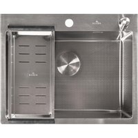 Roxen Snake 560220-60-S сатин/текстурная поверхность (с коландером и дозатором) Image #7