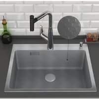 Roxen Snake 560220-60-S сатин/текстурная поверхность (с коландером и дозатором) Image #4