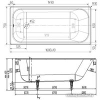Wotte Старт 160x75 БП-э000001106 (с ножками) Image #3