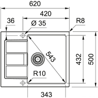Franke Sirius 2.0 S2D 611-62 (500) Tectonite 143.0628.363 (белый) Image #2