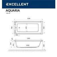 Excellent Aquaria 150x70 (с ножками) Image #5