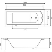 Lauter Amelia 170 21204070 (с ножками и сифоном 21Y11020 хром) Image #33