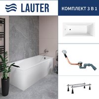 Lauter Aurora 170x75 21010075 (с ножками и сифоном 21Y11020 хром) Image #1