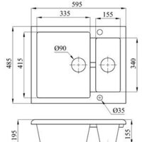 БелЭворс Duet R (серый, без сифона) Image #2
