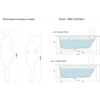 Cersanit Nike 150x70 (без ножек) Image #4