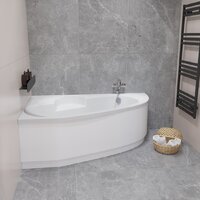 Lauter Valencia 170x110 2102170L (с ножками, лицевым экраном и сифоном 21Y11021 матовый черный) Image #10