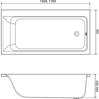 Lauter Seraphina 160x80 2112160R (с ножками и сифоном 21Y31000 хром) Image #16