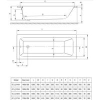 Deante Prizma 159.5x70 KTJ 016W Image #2