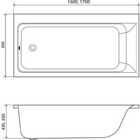 Lauter Seraphina 160x80 2112160L (с ножками и сифоном 21Y11030 хром) Image #15