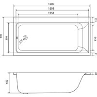 Lauter Seraphina 160x80 2112160L (с ножками и сифоном 21Y11030 хром) Image #16