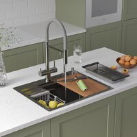 Roxen Stage 560250-60 сатин (c держателем для ножей, двумя коландерами, разделочной доской и дозатором) Image #2