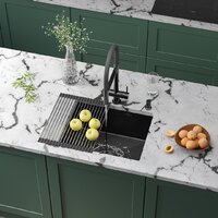 Roxen Uno 560210-54B под столешницу графит (ролл-мат, дозатор, сифон)