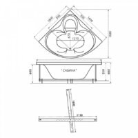 Triton Сабина 160x160 Экстра (с каркасом и сифоном) Image #5