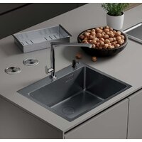 Roxen Simple 560220-50B PVD графит (с коландером и дозатором)