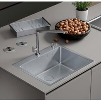 Roxen Simple 560220-55 сатин (с коландером и дозатором)