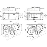 Radomir Ирма Стандарт 160x105 2-79-2-1-9-229 (с гидромассажем, левый) Image #3