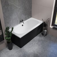 Lauter Ava 150 21208050 (с ножками, лицевым экраном черного цвета и сифоном 21Y32001 матовый черный) Image #7