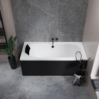 Lauter Ava 150 21208050 (с ножками, лицевым экраном черного цвета и сифоном 21Y11021 матовый черный) Image #10