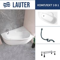 Lauter Valencia 160x105 2102160R (с ножками и сифоном 21Y31000 хром) Image #1