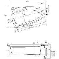 Cersanit Joanna 150x95 L WA-JOANNAx150-L-W (с ножками и экраном) Image #4