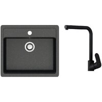 Berge BR-5750 + смеситель AM.PM Like Like F8005022 (черный)