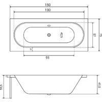 Lauter Ava 150 21208050 (с ножками, лицевым экраном белого цвета и сифоном 21Y11020 хром) Image #28