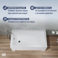 Lauter Estelle 130 21206030 (с каркасом и сифоном 21Y11021 матовый черный) Image #4