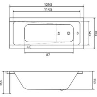 Lauter Estelle 130 21206030 (с каркасом и сифоном 21Y11021 матовый черный) Image #35