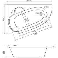 Lauter Valencia 160x105 2102160L (с ножками и сифоном 21Y11030 хром) Image #18