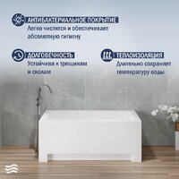 Lauter Estelle 120 21206020 (с ножками и сифоном 21Y32002 белый) Image #6