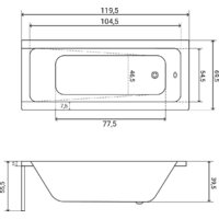 Lauter Estelle 120 21206020 (с ножками и сифоном 21Y32002 белый) Image #35