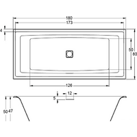 Riho Still Square 180x80 BR01005 (без ножек) Image #2